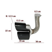 Exhaust Muffler Tips Quad suitable for Porsche Cayenne 9Y0 SUV 3.0 (2018-up) Upgrade to Cayenne S Black – product image 3