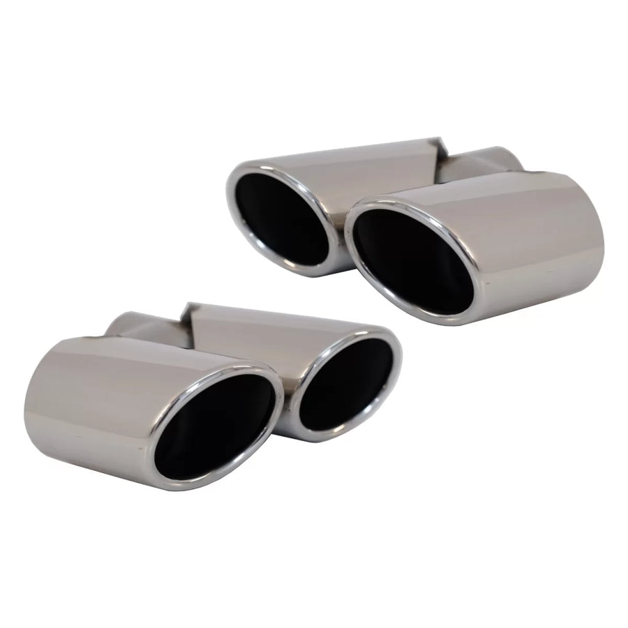 Exhaust Muffler Tips Tailpipes suitable for Audi Q5 8R (11.2008-2016) SQ5 Design Chrome – product image 1