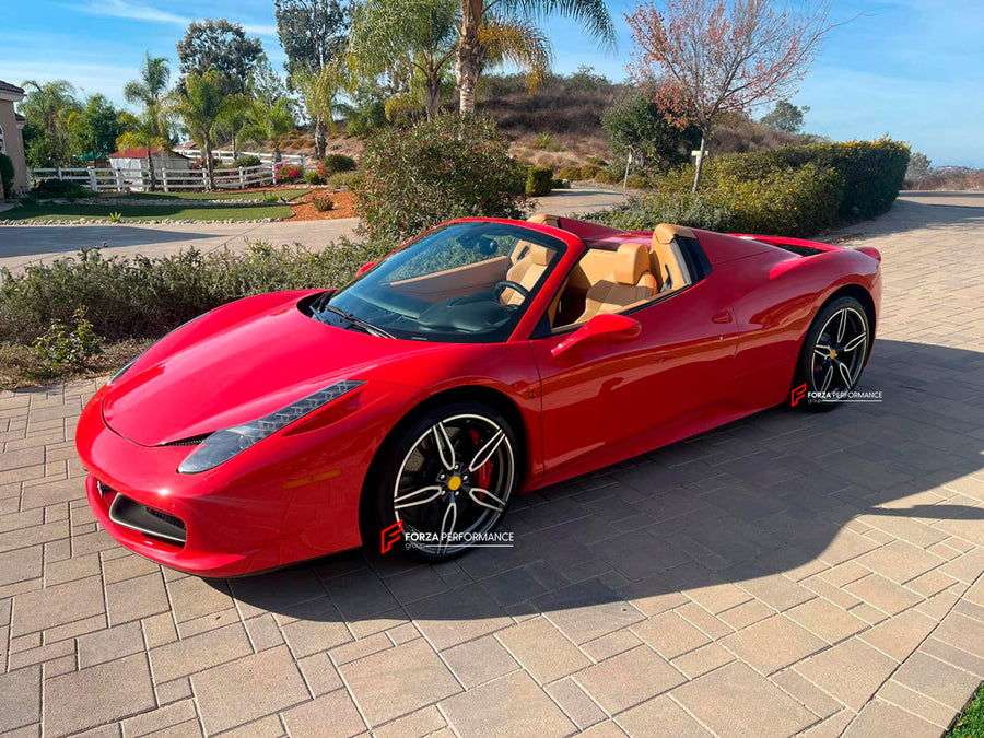 Buy Now FORGED WHEELS RIMS for FERRARI 458 SPIDER 2011 - 2015 and upgrade car parts from SIR Tuning at the Best Price. Headlights, Tail lights, Bodykits, Navigations, wheels and more - Fast & Free Shipping within Europe, US & Worldwide.
