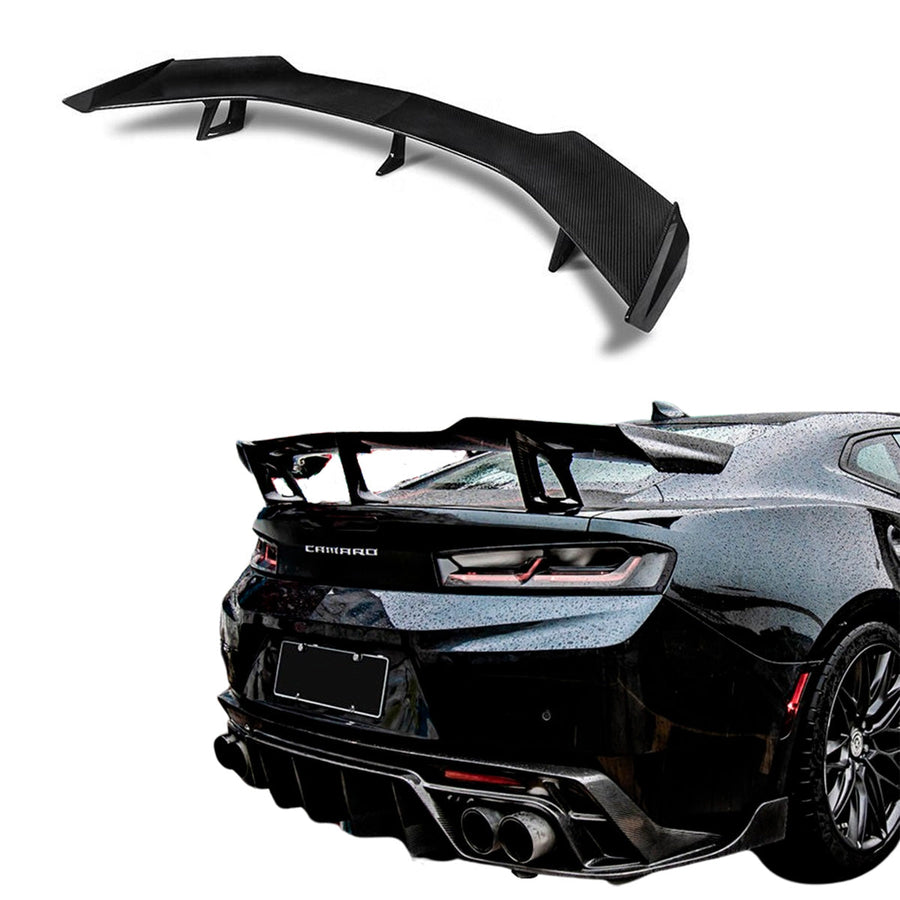 Buy Now DRY CARBON REAR SPOILER for CHEVROLET CAMARO 2016-2018 and upgrade car parts from SIR Tuning at the Best Price. Headlights, Tail lights, Bodykits, Navigations, body kit and more - Fast & Free Shipping within Europe, US & Worldwide.
