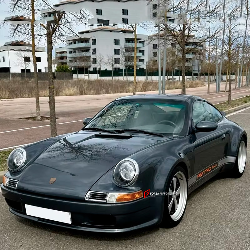 Buy Now CONVERSION BODY KIT for PORSCHE 911 996 CARRERA 1997 - 2006 upgrade to 911 964 1989 - 1994 RETROFIT RESTOMOD and upgrade car parts from SIR Tuning at the Best Price. Headlights, Tail lights, Bodykits, Navigations, Carbon body kit and more - Fast & Free Shipping within Europe, US & Worldwide.