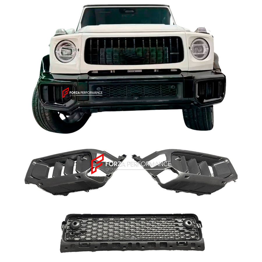 Buy Now FRONT BUMPER AIR VENTS with MESH W465 for MERCEDES BENZ G CLASS W464 2018 - 2024 and upgrade car parts from SIR Tuning at the Best Price. Headlights, Tail lights, Bodykits, Navigations, body kit and more - Fast & Free Shipping within Europe, US & Worldwide.