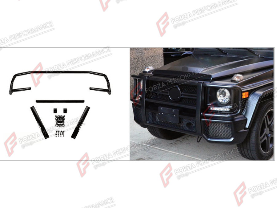 Buy Now FRONT BUMPER BULL BAR for MERCEDES-BENZ G-CLASS W463 2008 - 2018 and upgrade car parts from SIR Tuning at the Best Price. Headlights, Tail lights, Bodykits, Navigations, Body Kit and more - Fast & Free Shipping within Europe, US & Worldwide.