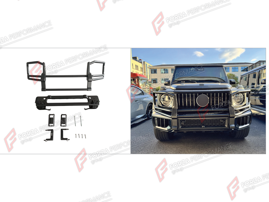 Buy Now FRONT BUMPER BULL BAR for MERCEDES-BENZ G-CLASS W465 G63 G450D G500 G550 2025+ and upgrade car parts from SIR Tuning at the Best Price. Headlights, Tail lights, Bodykits, Navigations, Body Kit and more - Fast & Free Shipping within Europe, US & Worldwide.