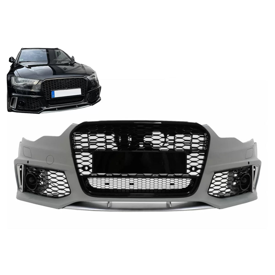 Front Bumper with Central Grille suitable for Audi A6 C7 4G (2011-2015) RS6 Design – product image 1