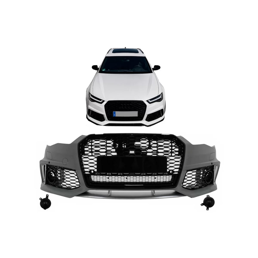 Front Bumper with Central Grille suitable for Audi A6 C7 4G Facelift (2015-2018) RS6 Design – product image 1