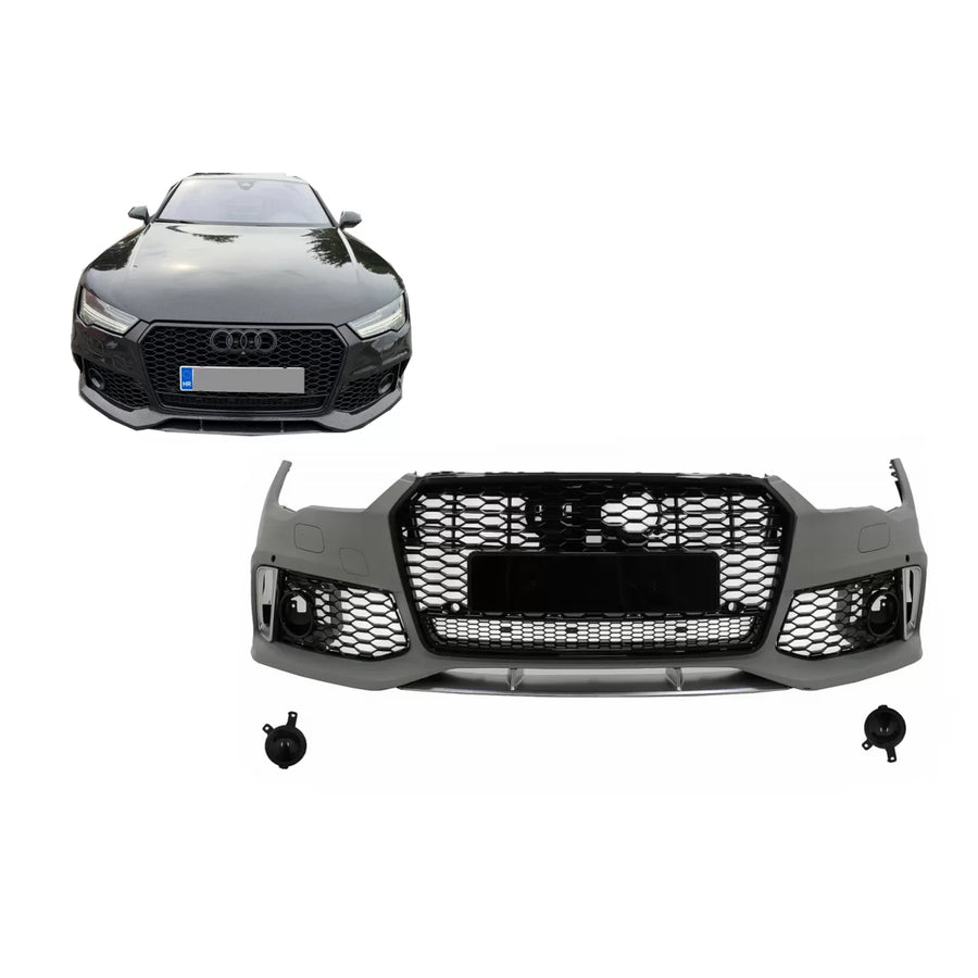 Front Bumper With Central Grille suitable for Audi A7 4G Facelift (2015-2018) RS7 Design – product image 1