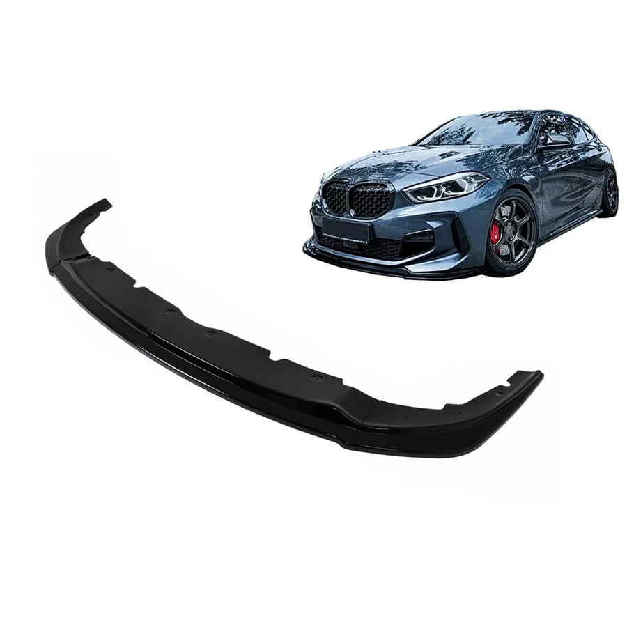 Front Bumper Lip Spoiler suitable for BMW 1 Series F40 M Sport (2019-Up) Piano Black – product image 1