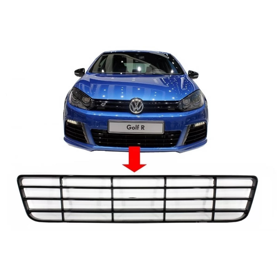 Front Bumper Lower Middle Grille suitable for VW Golf VI Golf 6 (2008-2013) R20 Design – product image 1