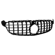 Front Grille suitable for Mercedes C-Class C63 W205 Sedan S205 T-Modell A205 Cabriolet C205 Coupe (03.2018-2020) with camera