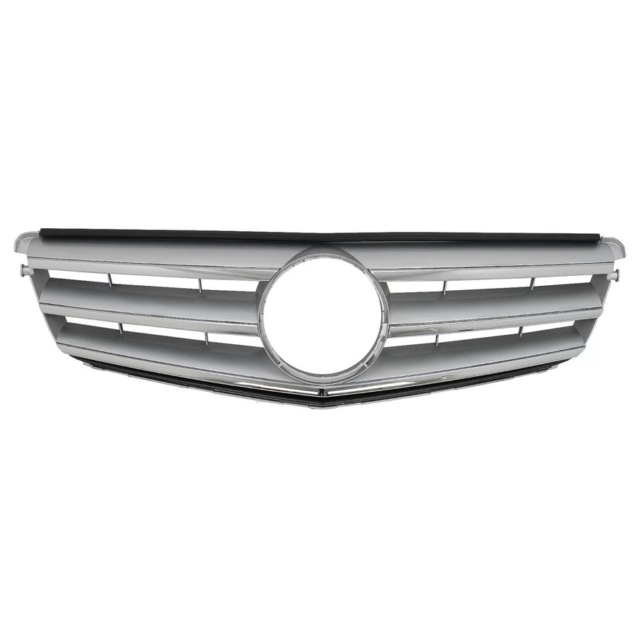 Front Grille suitable for Mercedes C-Class W204 S204 Limousine Station Wagon (2007-2014) Sport Silver – product image 1