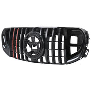 Front Grille with Red Insertion suitable for Mercedes GLS SUV X167 (2019-2023) GTR Design – product image 2