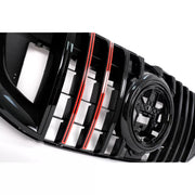 Front Grille with Red Insertion suitable for Mercedes GLS SUV X167 (2019-2023) GTR Design – product image 3