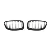 Front Kidney Grilles suitable for BMW 3 Series E90 E91 LCI (2008-2011) Double Stripe M Design Piano Black – product image 2