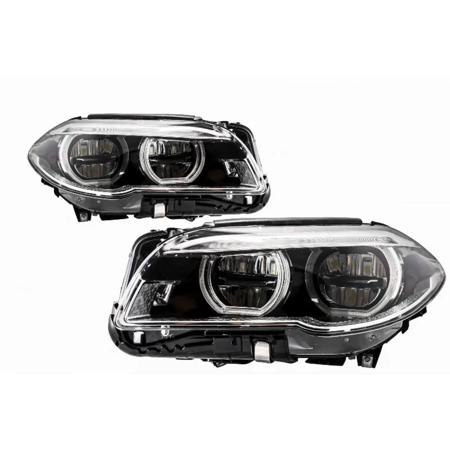 Full LED Angel Eyes Headlights suitable for BMW 5 Series F10 F11 LCI (2014-2017) – product image 1