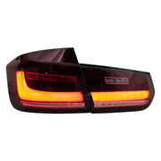 FULL LED BAR Taillights suitable for BMW 3 Series F30 Pre LCI & LCI (2011-2019) Red Clear with Dynamic Sequential Turning Lig