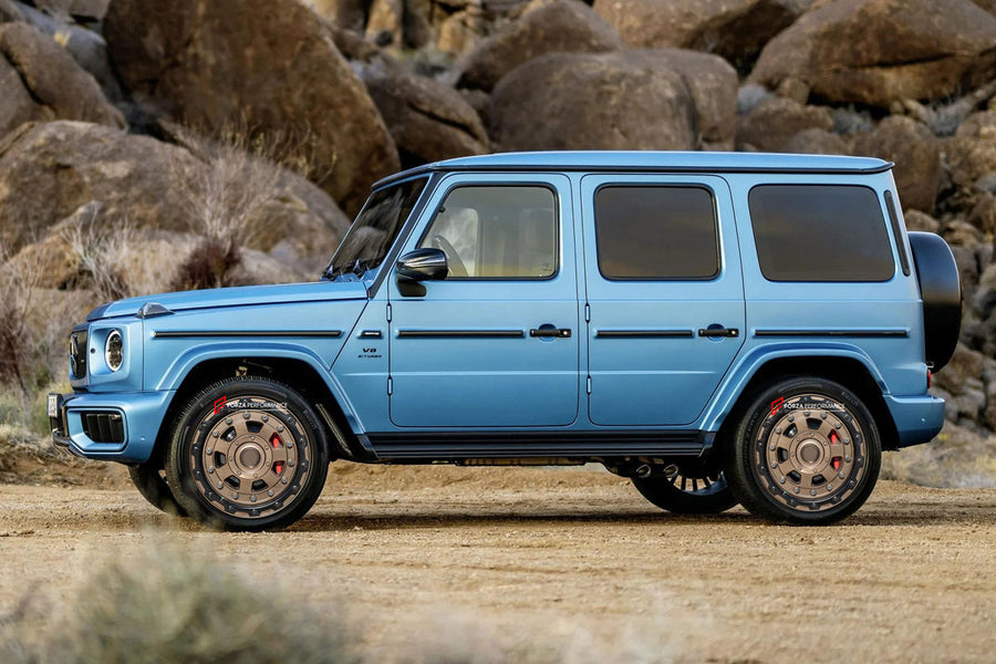 Buy Now OFFROAD FORGED WHEELS RIMS for MERCEDES-BENZ G-CLASS G63 AMG 2025 and upgrade car parts from SIR Tuning at the Best Price. Headlights, Tail lights, Bodykits, Navigations, wheels and more - Fast & Free Shipping within Europe, US & Worldwide.