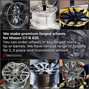 Buy Now FORGED WHEELS AG-11 FOR NISSAN GT-R R35 and upgrade car parts from SIR Tuning at the Best Price. Headlights, Tail lights, Bodykits, Navigations, wheels and more - Fast & Free Shipping within Europe, US & Worldwide.