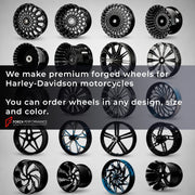 Buy Now CUSTOM FORGED MOTORCYCLE WHEELS RIMS for HARLEY DAVIDSON XLH883 HUGGER 1987 - 2003 and upgrade car parts from SIR Tuning at the Best Price. Headlights, Tail lights, Bodykits, Navigations, wheels and more - Fast & Free Shipping within Europe, US & Worldwide.