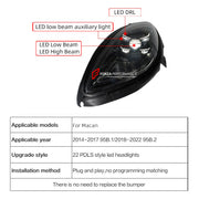Buy Now HEADLIGHTS for PORSCHE MACAN I 95B.1 95B.2 FACELIFT 2014 - 2021 UPGRADE to MACAN 95B.3 FACELIFT 2022 - 2024 and upgrade car parts from SIR Tuning at the Best Price. Headlights, Tail lights, Bodykits, Navigations, Carbon body kit and more - Fast & Free Shipping within Europe, US & Worldwide.