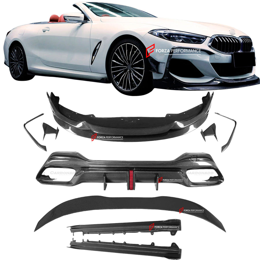 Buy Now IMP PERFORMANCE CARBON WIDE BODY SOFT KIT for BMW 8 SERIES 2018 - 2022 and upgrade car parts from SIR Tuning at the Best Price. Headlights, Tail lights, Bodykits, Navigations, body kit and more - Fast & Free Shipping within Europe, US & Worldwide.