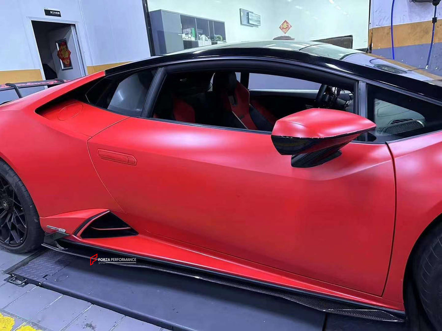 Buy Now FORZA DRY CARBON SIDE SKIRTS FOR LAMBORGHINI HURACAN EVO RWD and upgrade car parts from SIR Tuning at the Best Price. Headlights, Tail lights, Bodykits, Navigations, body kit and more - Fast & Free Shipping within Europe, US & Worldwide.