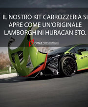 Buy Now KIT CARROZZERIA IN CARBONIO SECCO PER LA CONVERSIONE DI LAMBORGHINI HURACAN IN HURACAN STO and upgrade car parts from SIR Tuning at the Best Price. Headlights, Tail lights, Bodykits, Navigations, body kit and more - Fast & Free Shipping within Europe, US & Worldwide.