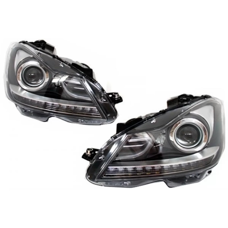 LED DRL Bi-Xenon Headlights suitable for Mercedes C-Class W204 Facelift (2011-2014) – product image 1