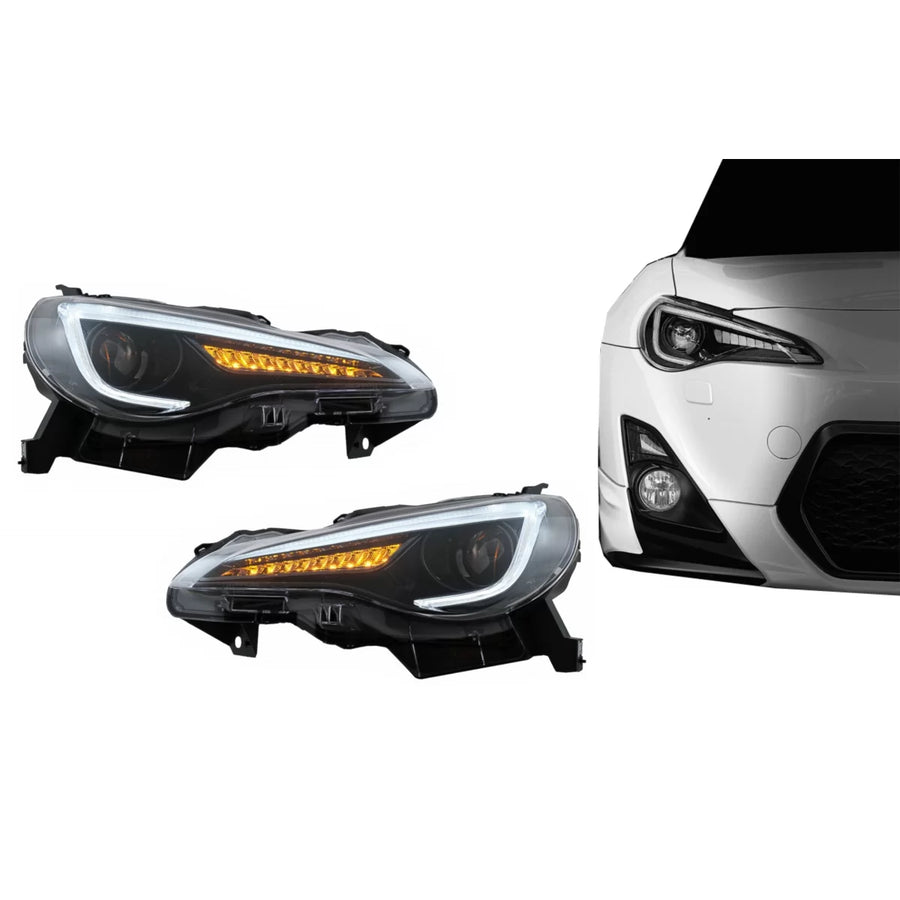 LED Headlights suitable for Toyota 86 (2012-2019) Subaru BRZ (2012-2018) Scion FR-S (2013-2016) with Sequential Dynamic Turni