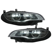 LED Headlights Xenon Angel Eyes 3D Dual Halo Rims suitable for BMW X6 E71 (2008-2012) – product image 2