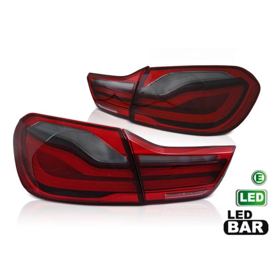 LED tail light set suitable for BMW Series 4 F32 Coupe, F33 Cabriolet, F36 Gran Coupe 2013-2016, smoked, left and right – pro
