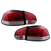 LED Taillights suitable for VW Golf 6 VI (2008-2013) Red Clear – product image 2
