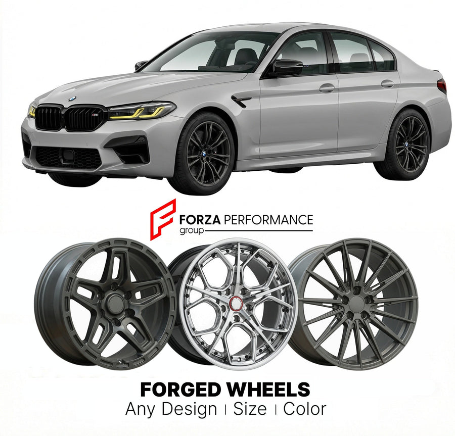 Buy Now CUSTOM FORGED WHEELS RIMS for BMW M5 F90 2020 and upgrade car parts from SIR Tuning at the Best Price. Headlights, Tail lights, Bodykits, Navigations, wheels and more - Fast & Free Shipping within Europe, US & Worldwide.