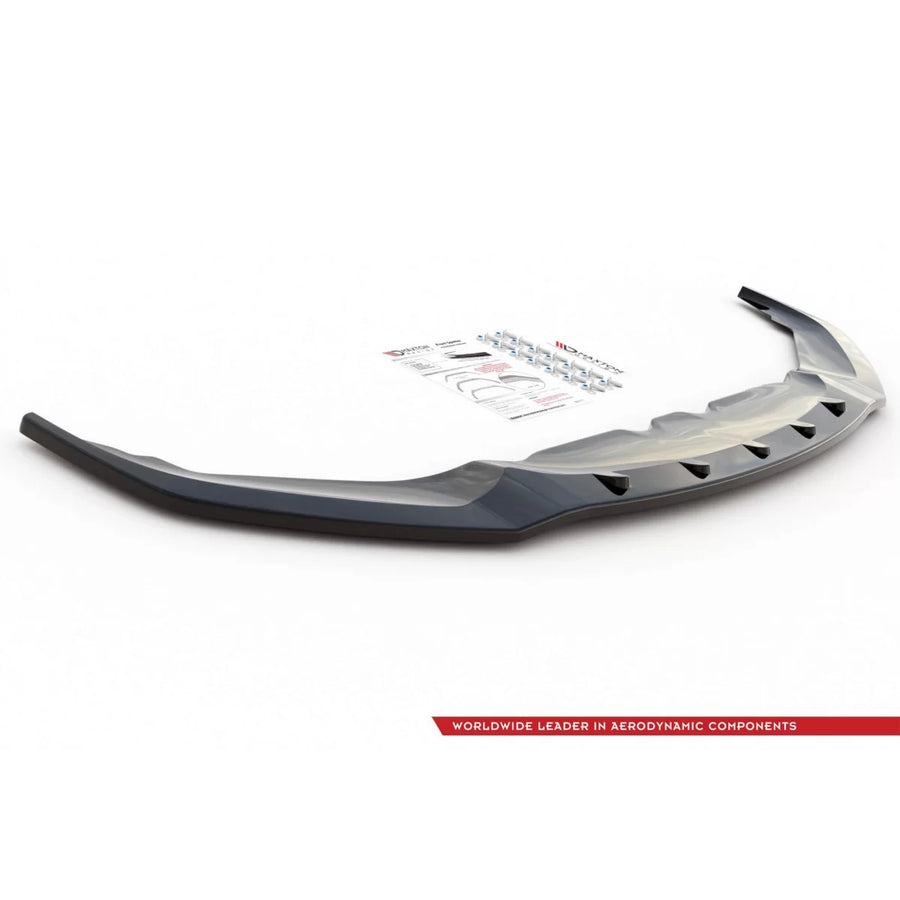 Maxton Design version 1 spoiler suitable for front bumper of BMW M850I G15 after 2018, black lacquer – product image 1
