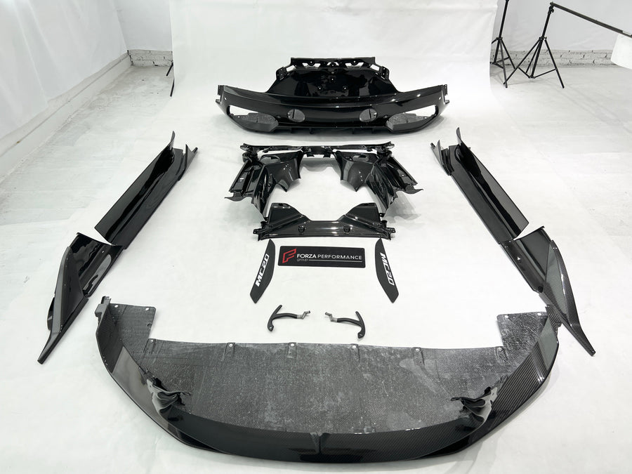 Buy Now DRY CARBON BODY KIT for MASERATI MC20 2020+ | OEM STYLE and upgrade car parts from SIR Tuning at the Best Price. Headlights, Tail lights, Bodykits, Navigations, body kit and more - Fast & Free Shipping within Europe, US & Worldwide.