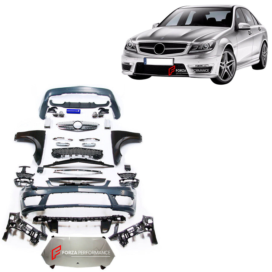 Buy Now CONVERSION BODY KIT for MERCEDES BENZ C CLASS C180 C200 C230 C250 C280 C300 C350 W204 2007 - 2015 upgrade to C63 FACELIFT and upgrade car parts from SIR Tuning at the Best Price. Headlights, Tail lights, Bodykits, Navigations, body kit and more - Fast & Free Shipping within Europe, US & Worldwide.