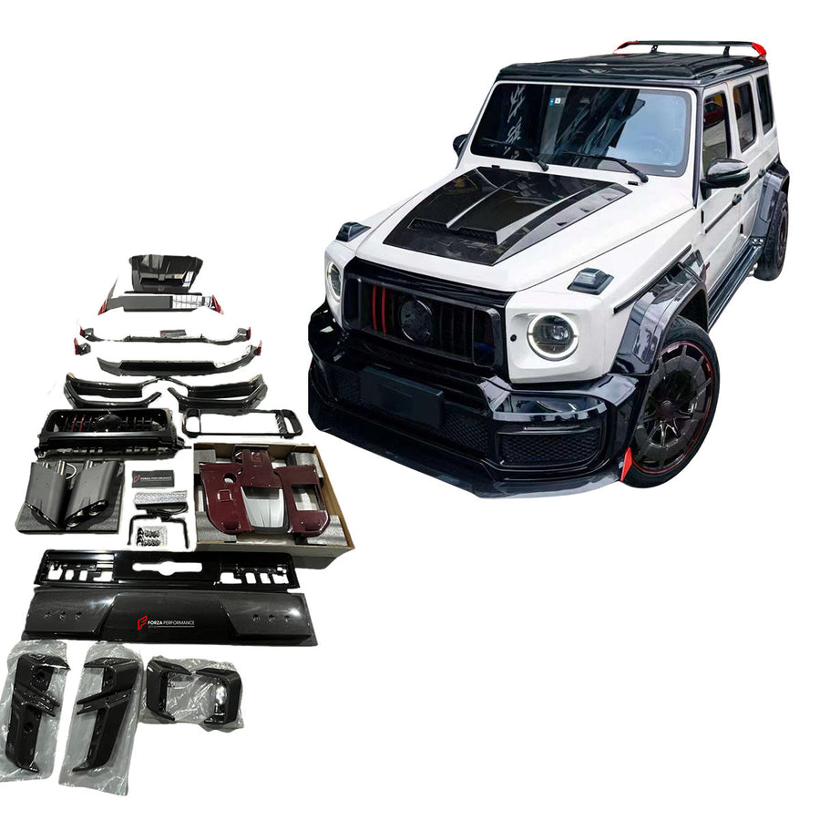 Buy Now DRY CARBON BODY KIT for MERCEDES-BENZ G-CLASS G63 W463A W464 2021+ and upgrade car parts from SIR Tuning at the Best Price. Headlights, Tail lights, Bodykits, Navigations, Carbon body kit and more - Fast & Free Shipping within Europe, US & Worldwide.