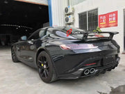 Buy Now CARBON FIBER REAR SPOILER WITH LIGHTS for AMG GT GTS GTC C190 2014 - 2017 and upgrade car parts from SIR Tuning at the Best Price. Headlights, Tail lights, Bodykits, Navigations, Carbon body kit and more - Fast & Free Shipping within Europe, US & Worldwide.