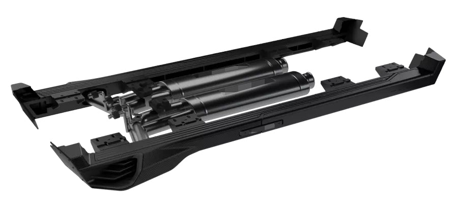 Buy Now NORLUND ELECTRIC SIDE STEP WITH EXHAUST SYSTEM for MERCEDES-BENZ G-CLASS G63 G500 W463 2018+ and upgrade car parts from SIR Tuning at the Best Price. Headlights, Tail lights, Bodykits, Navigations, Carbon body kit and more - Fast & Free Shipping within Europe, US & Worldwide.