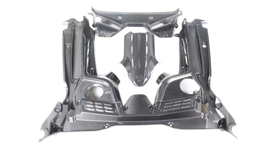 Buy Now CARBON FIBER ENGINE COVER and BAY PANEL KIT for MASERATI MC20 2020 - 2023 | OEM STYLE and upgrade car parts from SIR Tuning at the Best Price. Headlights, Tail lights, Bodykits, Navigations, body kit and more - Fast & Free Shipping within Europe, US & Worldwide.
