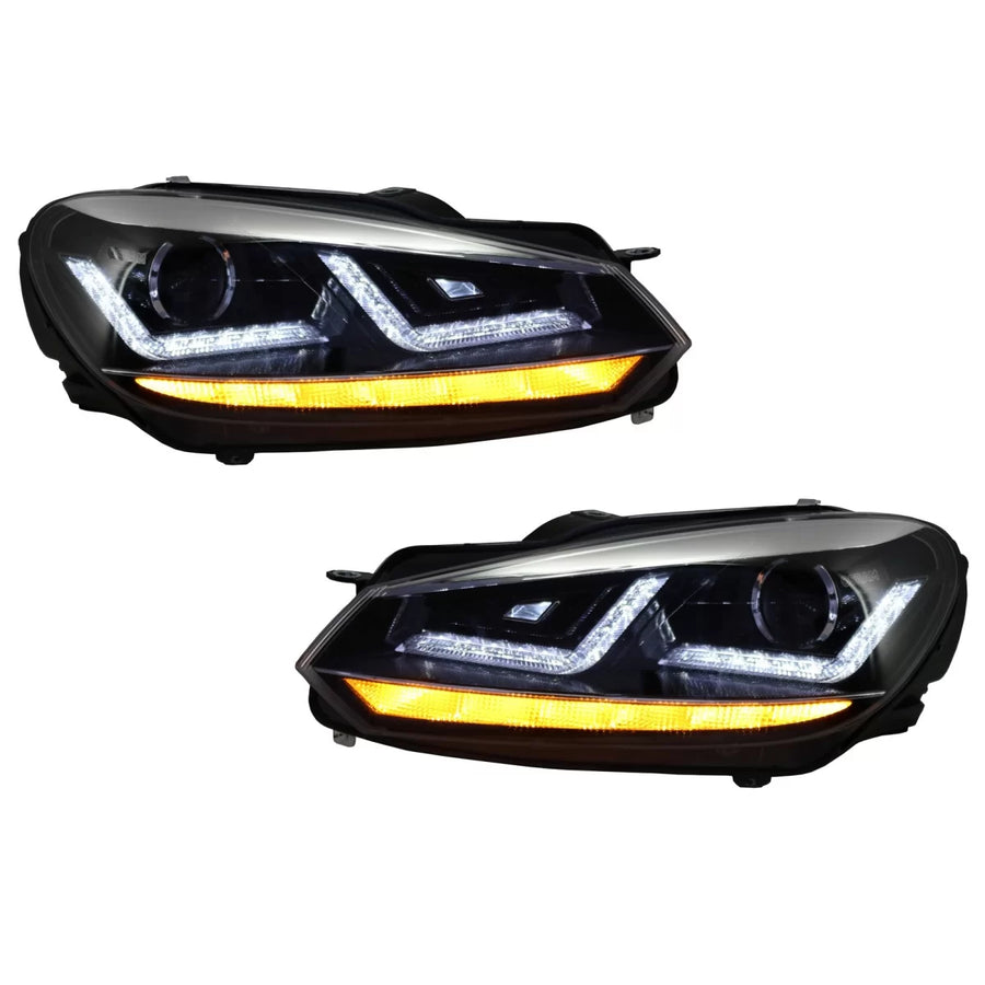 Osram Xenon Upgrade Headlights LEDriving suitable for VW Golf 6 VI (2008-2012) Chrome LED Dynamic Sequential Turning Lights –