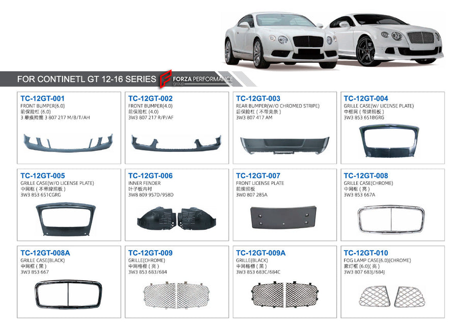 Buy Now PARTS for BENTLEY CONTINENTAL GT 2012 - 2016 and upgrade car parts from SIR Tuning at the Best Price. Headlights, Tail lights, Bodykits, Navigations, body kit and more - Fast & Free Shipping within Europe, US & Worldwide.