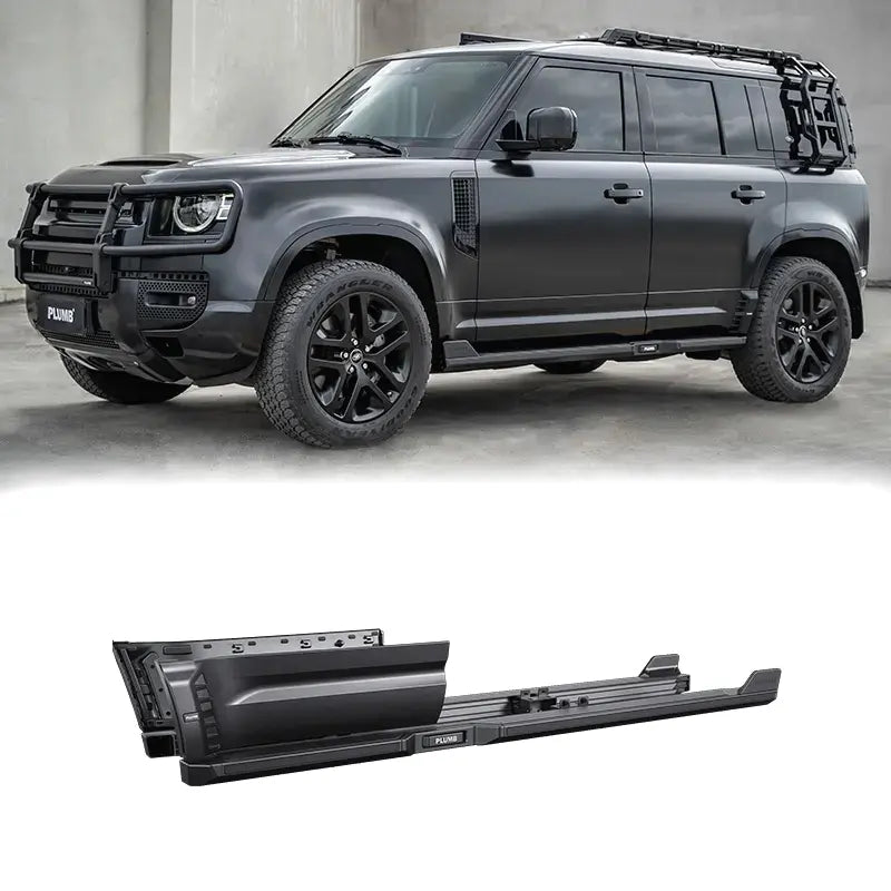 Buy Now PLUMB DRY CARBON SIDE STEP BAR for LAND ROVER DEFENDER 90 110 130 L663 2019+ and upgrade car parts from SIR Tuning at the Best Price. Headlights, Tail lights, Bodykits, Navigations, Carbon body kit and more - Fast & Free Shipping within Europe, US & Worldwide.