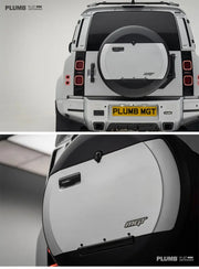 Buy Now PLUMB MGT SPARE TIRE STORAGE for LAND ROVER DEFENDER 90 110 130 L663 2019+ and upgrade car parts from SIR Tuning at the Best Price. Headlights, Tail lights, Bodykits, Navigations, Carbon body kit and more - Fast & Free Shipping within Europe, US & Worldwide.