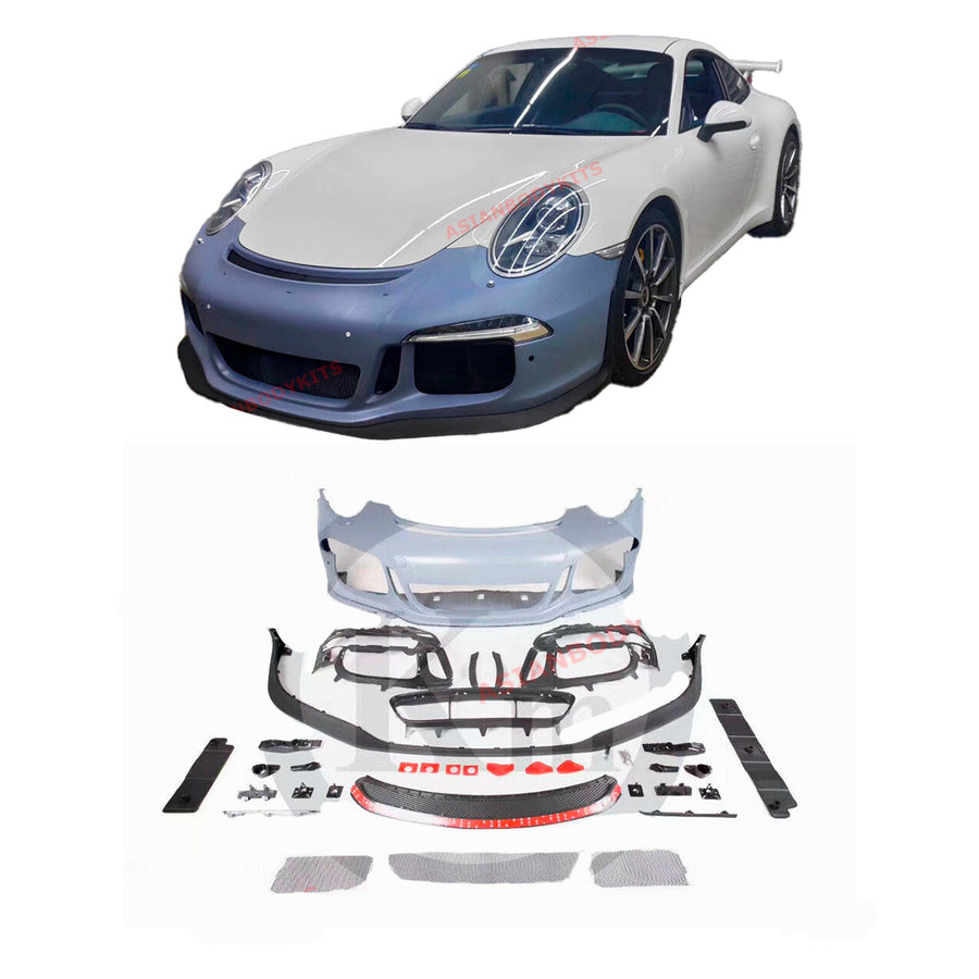 Buy Now CONVERSION PORSCHE 911 991 GT3 RS FRONT BUMPER for PORSCHE 911 991.1 CARRERA S 2011 - 2017 and upgrade car parts from SIR Tuning at the Best Price. Headlights, Tail lights, Bodykits, Navigations, body kit and more - Fast & Free Shipping within Europe, US & Worldwide.