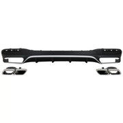 Rear Bumper Air Diffuser with Exhaust Muffler Tips suitable for Mercedes GLS Class X166 SUV Facelift (09.2015-2019) GLS63 Des