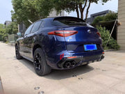 Buy Now REAR BUMPER AND EXHAUST TIPS for ALFA ROMEO STELVIO 949 2017 - 2023 and upgrade car parts from SIR Tuning at the Best Price. Headlights, Tail lights, Bodykits, Navigations, Carbon body kit and more - Fast & Free Shipping within Europe, US & Worldwide.