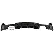 Rear Bumper Diffuser suitable for BMW 4 Series F32 F33 F36 (2013-2019) Coupe Cabrio M Design Twin Double Outlet Piano Black –