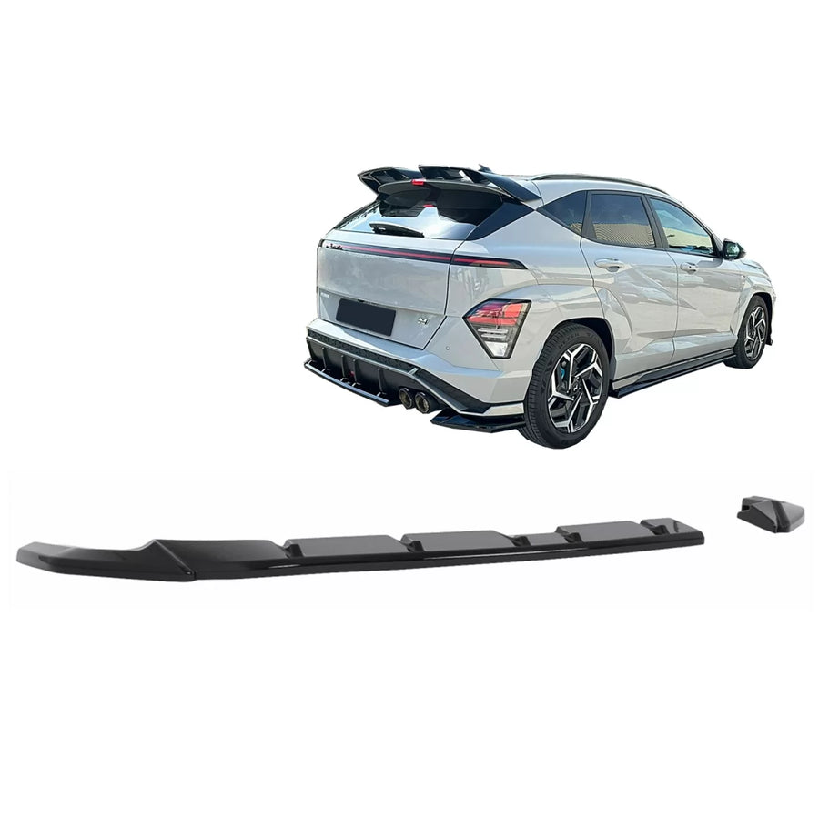 Rear Bumper Extension Splitter suitable for Hyundai KONA N-Line Mk2 (2023-) Black – product image 1