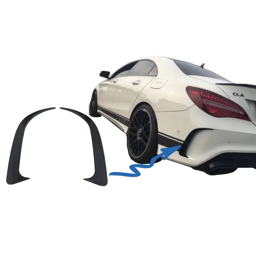 Rear Bumper Splitters Fins Side Vent Canards suitable for Mercedes CLA W117 C117 X117 (2013-2018) CLA45 Design – product imag